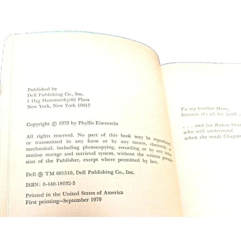 Shadow of Earth‎ Phyllis Eisenstein PB 1st Dell 1979
